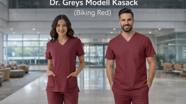 Bedeutung der Farbe Biking Red und Energie in der medizinischen Kleidung