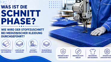 Was ist die Zuschnittphase? Wie erfolgt der Stoffzuschnitt bei medizinischer Kleidung?