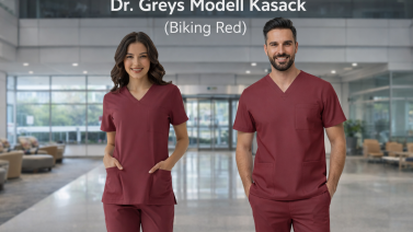 Bedeutung der Farbe Biking Red und Energie in der medizinischen Kleidung