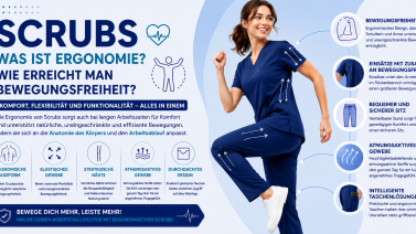 Was ist die Ergonomie von Scrubs? Wie wird Bewegungsfreiheit erreicht?