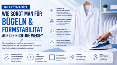 Wie Werden Bügeln und Formstabilität bei Arztkitteln Sichergestellt?