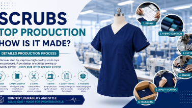 How Is a Scrub Top Produced? Detailed Production Process
