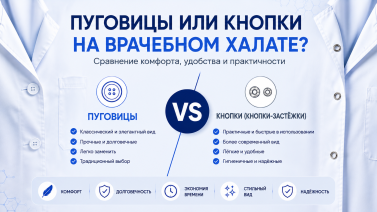 Пуговицы или кнопки на врачебном халате? Что лучше?