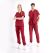 Burgundy Jogger Doctor Nurse Medical Scrubs Set Luxury Lycra Fabric