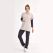 Cream Greys Tunic Length Modest Doctor Nurse Medical Scrubs Top Luxury Lycra Fabric