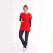 Red Greys Tunic Length Modest Doctor Nurse Medical Scrubs Top Luxury Lycra Fabric