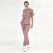 Dusty Rose Retro Women's Doctor Nurse Medical Scrubs Set Luxury Lycra Fabric