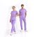 Lilac Dr. Greys Doctor Nurse Medical Scrubs Set Luxury Lycra Fabric