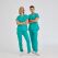 Benetton Green Dr. Greys Doctor Nurse Medical Scrubs Set Poly‑cotton blend fabric