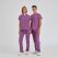 Purple Dr. Greys Doctor Nurse Medical Scrubs Set Poly‑cotton blend fabric