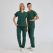 Hunter Green Dr. Greys Doctor Nurse Medical Scrubs Set Poly‑cotton blend fabric