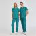 Light Petrol Green Dr. Greys Doctor Nurse Medical Scrubs Set Poly‑cotton blend fabric
