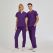 Special Purple Dr. Greys Doctor Nurse Medical Scrubs Set Poly‑cotton blend fabric