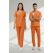 Klinik Destek Forması Scrubs Likralı Takım Sağlık Bakanlığı Uyumlu-Orange Ochre