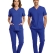 Dazzling Blue Dr. Greys Medizinischer Scrubs-Anzug aus Luxus-Stretchstoff