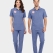 Temizlik Personeli Forması Scrubs Likralı Takım Sağlık Bakanlığı Uyumlu-Dazzling Blue