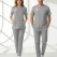 Technical Services Scrubs – Stretch Set | Turkey Ministry of Health – 2025 Standard – Neutral Gray