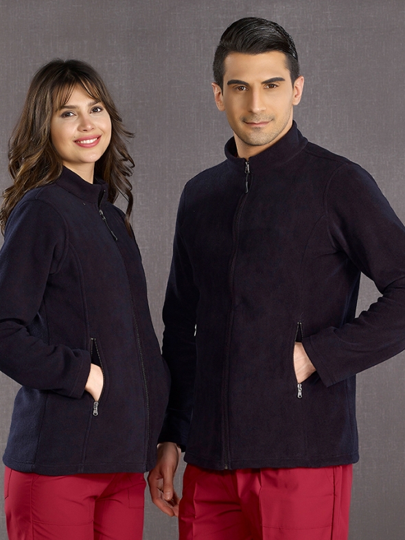 Lacivert Hastane Polar Ceket