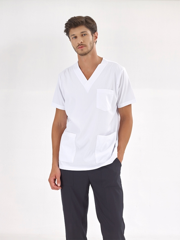 Beyaz Silva Lüks Likralı Tek Üst