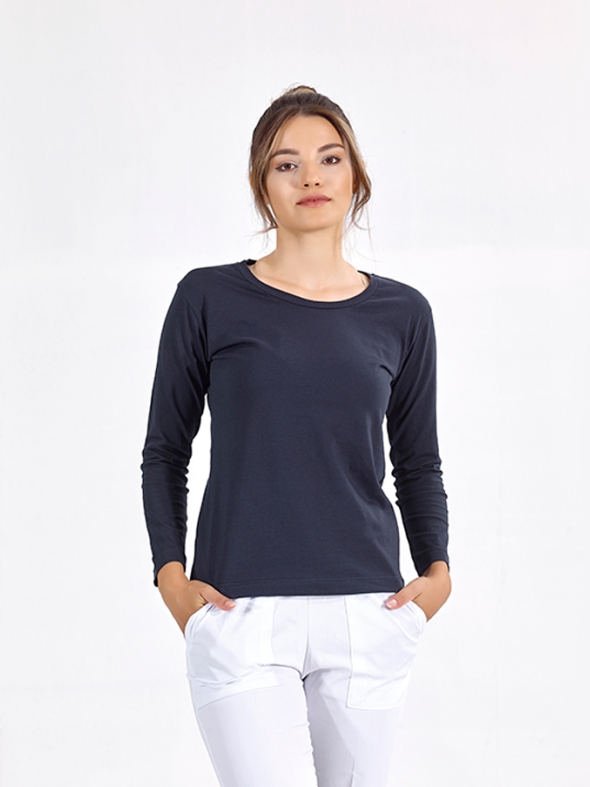 Navy Blue Combed Cotton Body