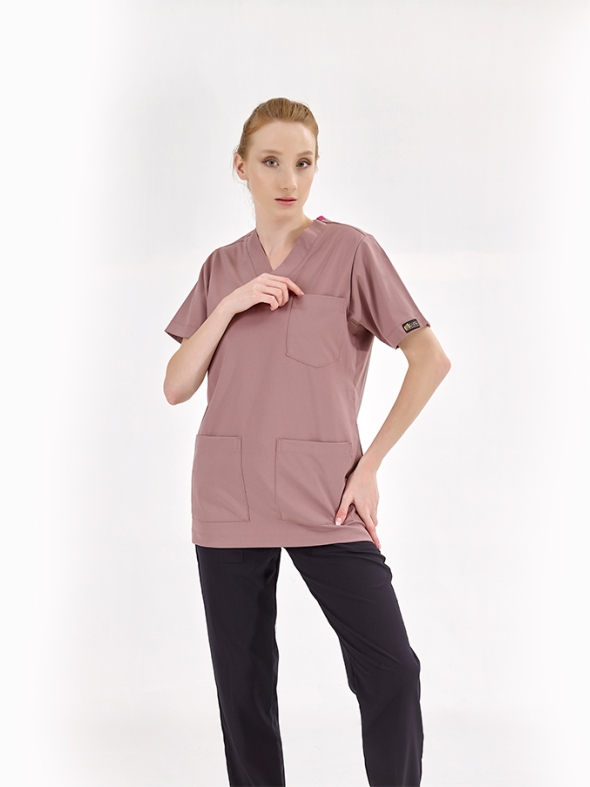 Gül Kurusu Silva Lüks Likralı Tek Üst