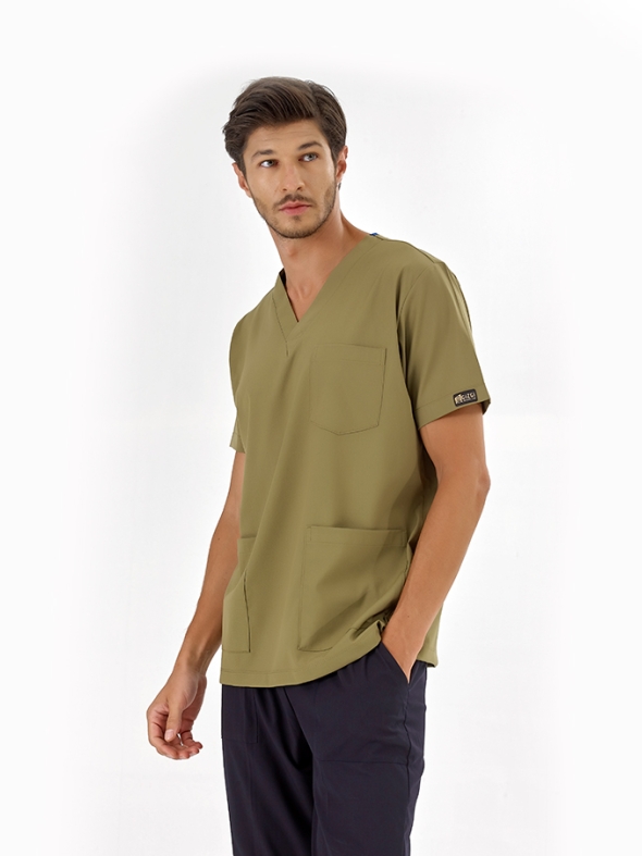 Khaki Silva Luxus-Elastik-Oberteil