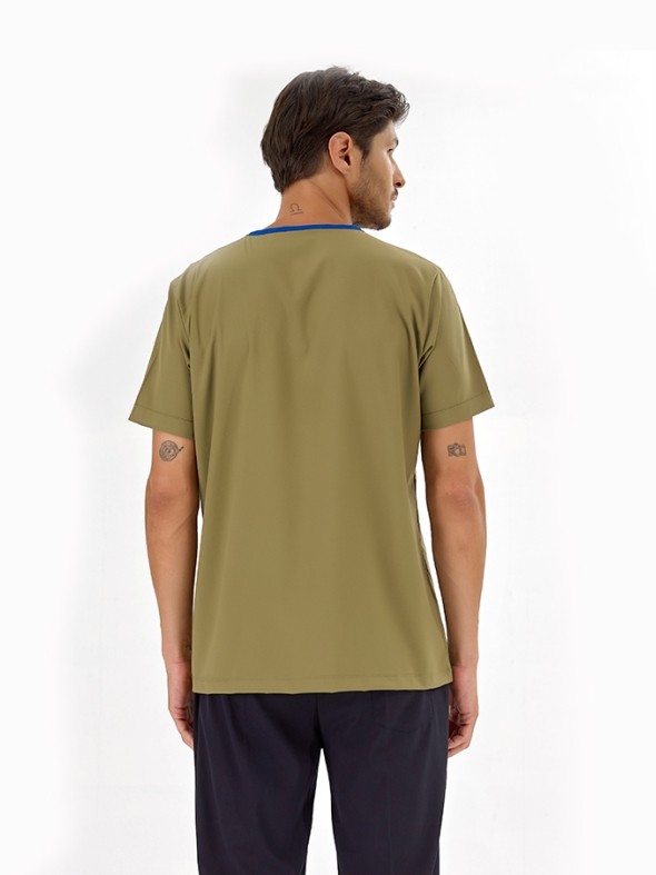 Khaki Silva Luxus-Elastik-Oberteil