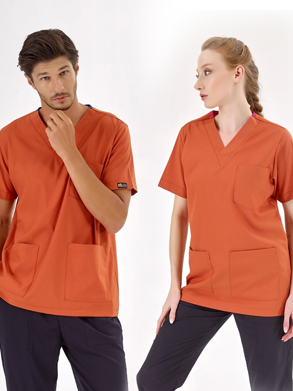 Кирпично-красный медицинский верх Silva из роскошной лайкры