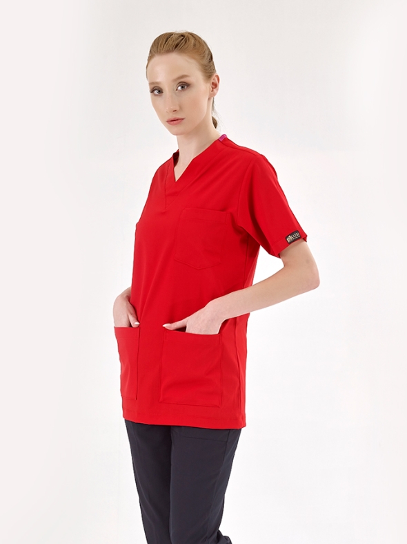 Красный медицинский верх Silva из роскошной лайкры