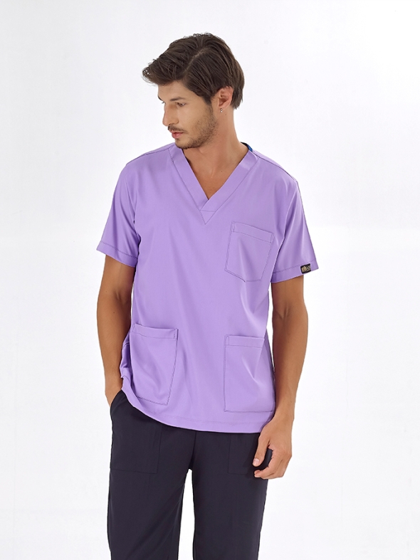 Лиловая медицинская кофта Silva из люксового лайкра