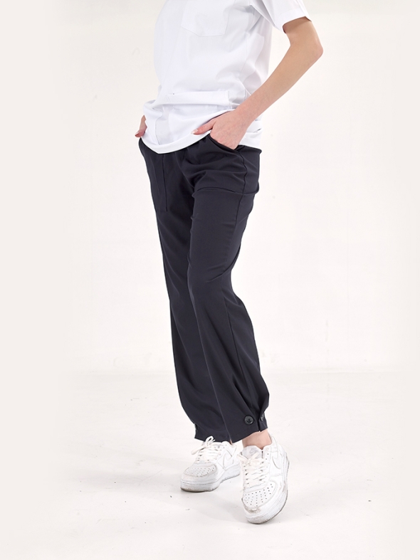 Lacivert Retro Kadın Doktor Hemşire Pantolonu (Tek Alt) Lüks Likralı Kumaş