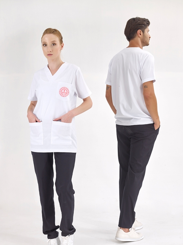 Üst Beyaz Alt Lacivert Silva Lüks Likra Takım