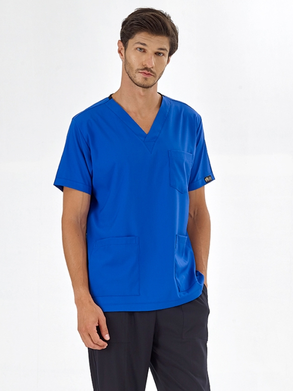 Медицинский верх Silva из люксовой лайкры (тёмно-синий)