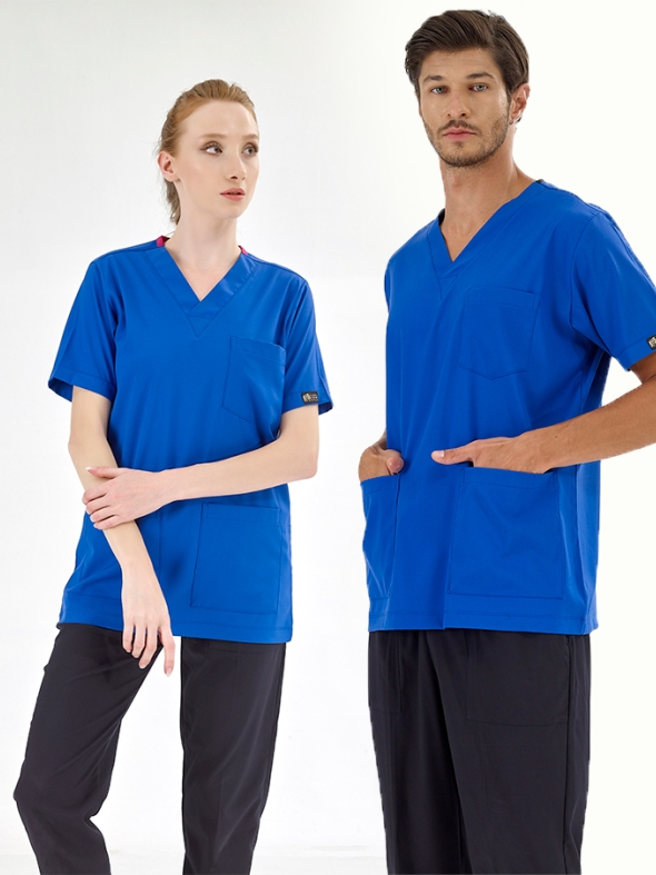 Медицинский верх Silva из люксовой лайкры (тёмно-синий)