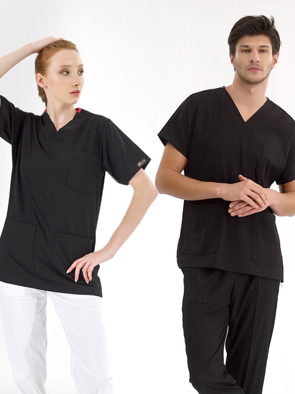 Schwarzes Silva Luxus-Elastik-Oberteil