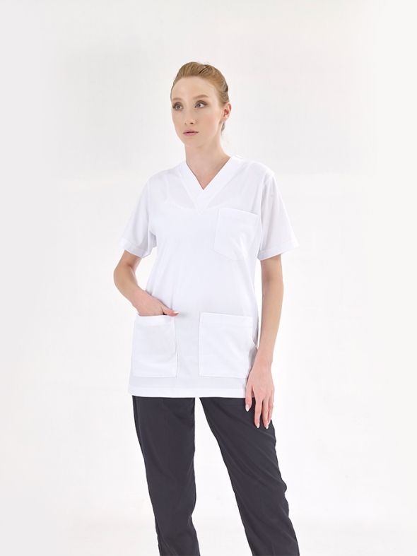 Üst Beyaz Alt Lacivert Silva Lüks Likra Takım