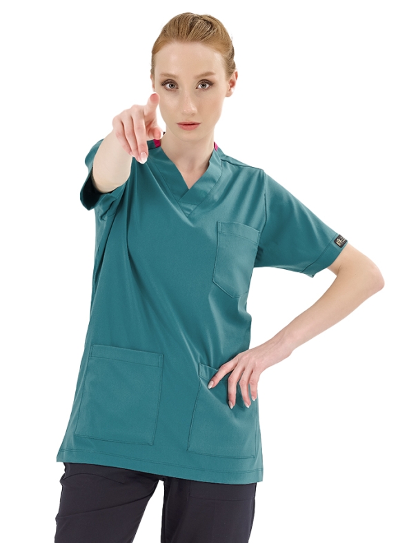 Açık Petrol Yeşili Silva Lüks Likralı Tek Üst