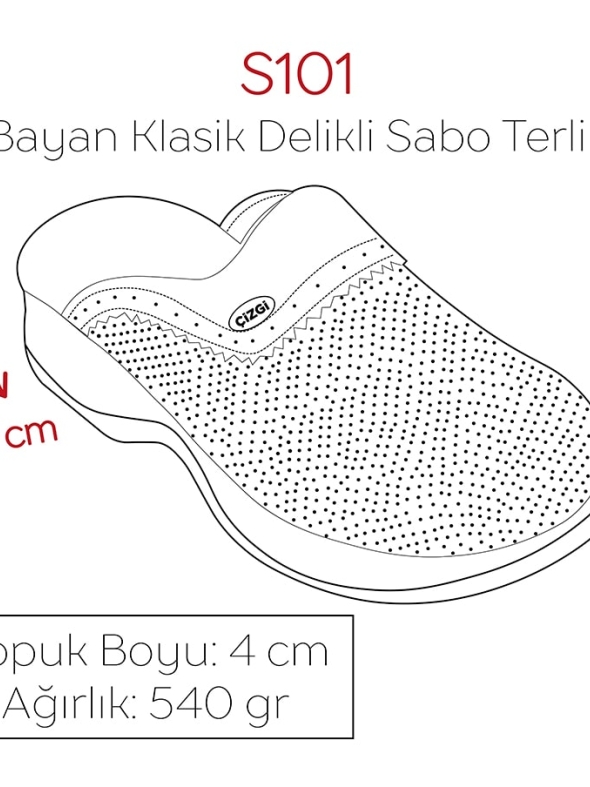 Lacivert Kadın Doktor Hemşire Medikal Klasik Delikli Sabo Terlik