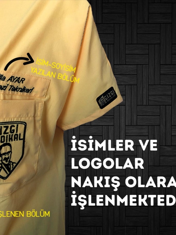 Siyah Klasik Doktor Hemşire Medikal Scrubs Takım Terikoton Kumaş