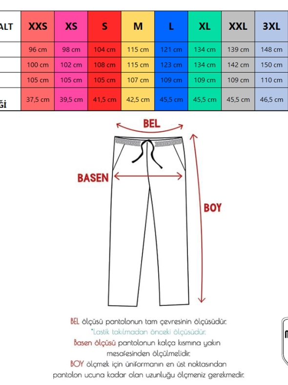 Lacivert Klasik Doktor Hemşire Medikal Scrubs Takım Terikoton Kumaş