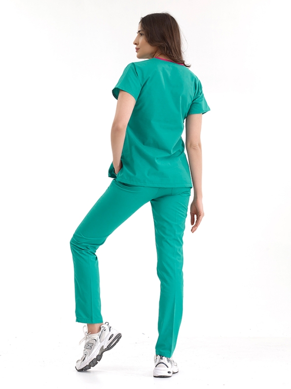 Surgical Green Dr. Greys Doctor Nurse Medical Scrubs Set Luxury Lycra Fabric