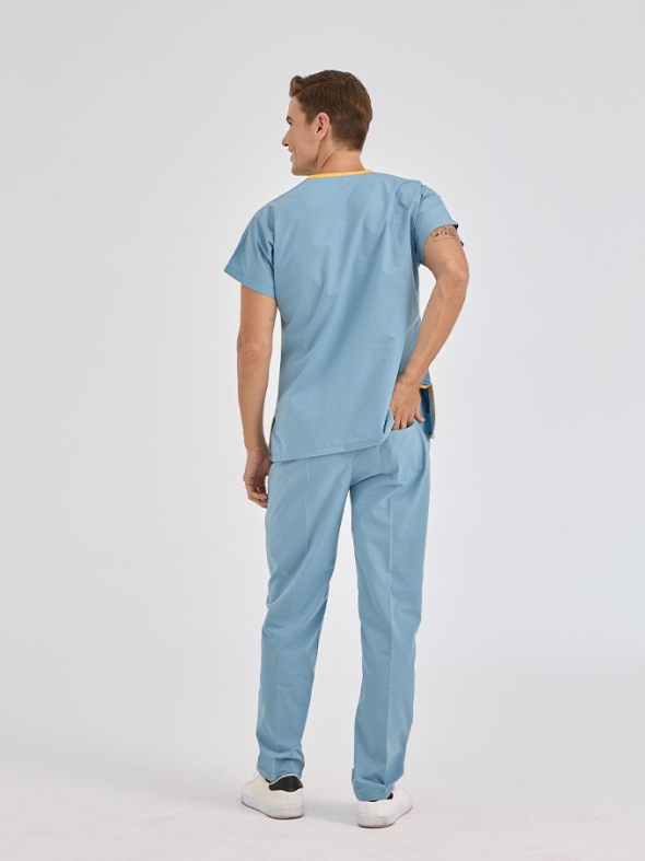 Rauchgrau Dr. Greys Medizinischer Scrubs Set für Ärzte und Pflege Polyester-Baumwoll-Mischgewebe