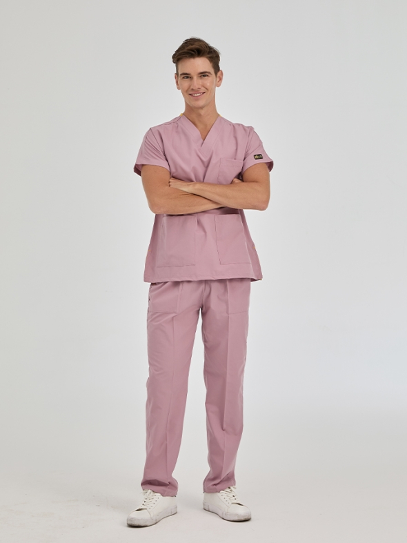 Altrosa Dr. Greys Medizinischer Scrubs Set für Ärzte und Pflege Polyester-Baumwoll-Mischgewebe