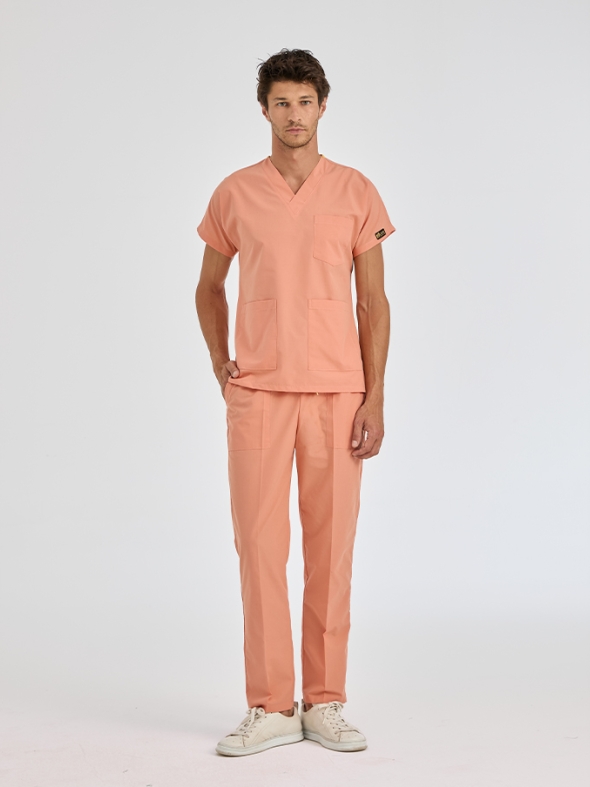 Somon Dr. Greys Doktor Hemşire Medikal Scrubs Takım Terikoton Kumaş