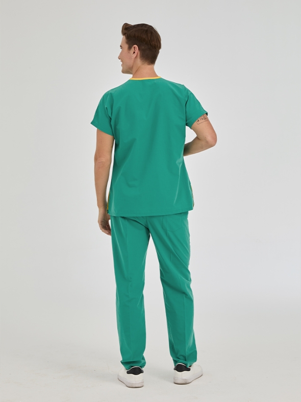 Ameliyathane Yeşili Dr. Greys Doktor Hemşire Medikal Scrubs Takım Terikoton Kumaş