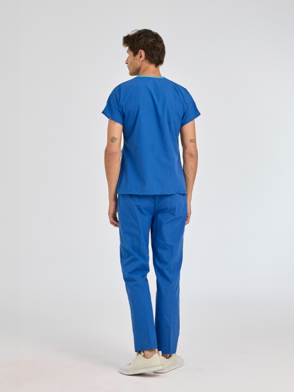 Saks Mavisi Dr. Greys Doktor Hemşire Medikal Scrubs Takım Terikoton Kumaş