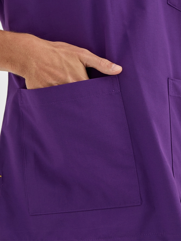 Spezielles Lila Dr. Greys Medizinischer Scrubs Set für Ärzte und Pflege Polyester-Baumwoll-Mischgewebe