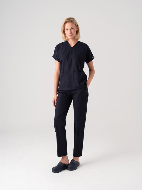 Navy Blue Women's Doctor Nurse Medical Classic Perforated Clogs