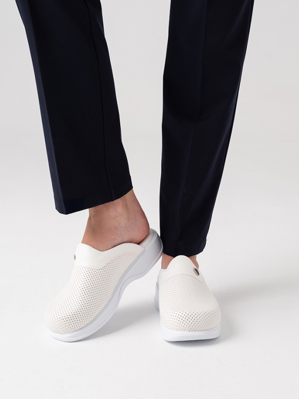 Weiß Damen Doktor Hebamie Medikal Klassische Gelochte Medizinische Clogs