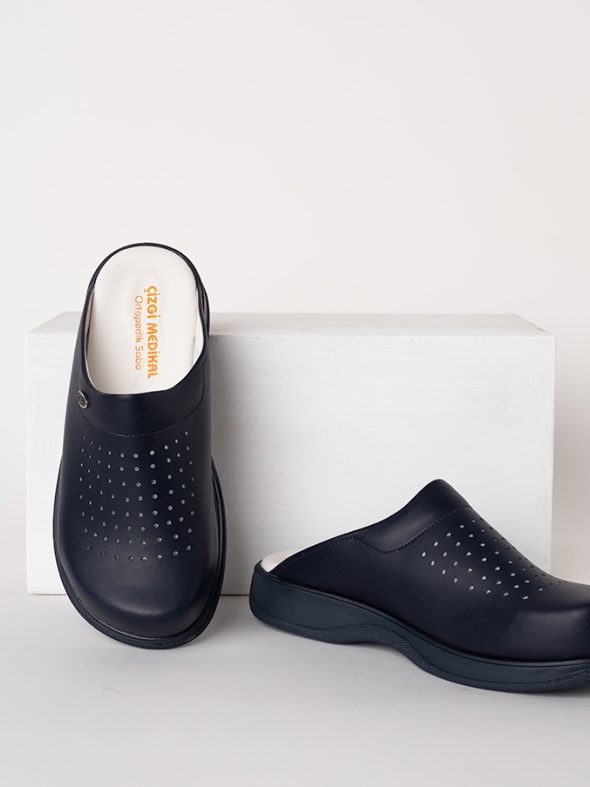 Lacivert Erkek Doktor Hemşire Medikal Prestij Cool Sabo Terlik